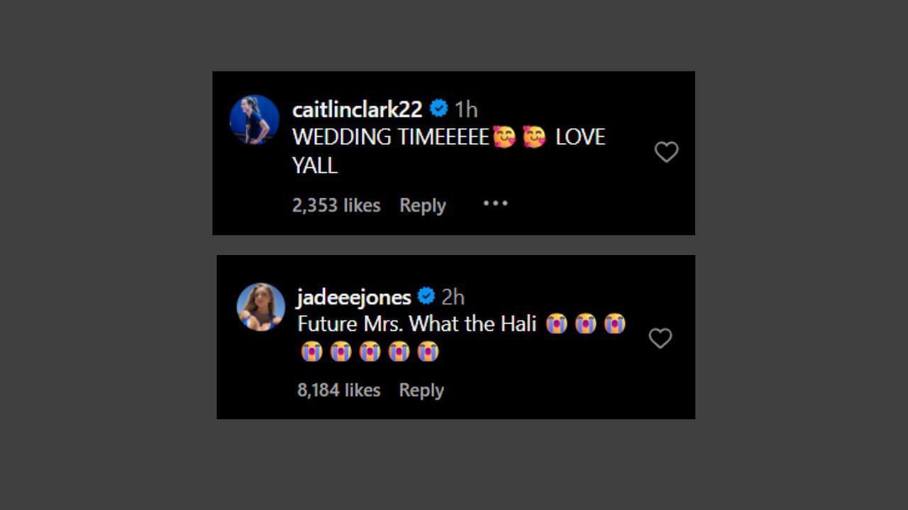 Clark and Jones commented on Haliburton's IG post. (Credits: @tyresehaliburton/Instagram)